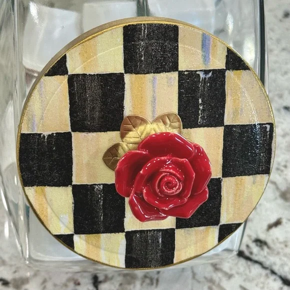 Hand Crafted Courtly Check cookie jar glass canister - Picture 6 of 7